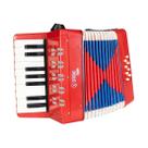 Acordeon Infantil 8 Baixos Spring Kids 17 Teclas Vermelho SPK-17