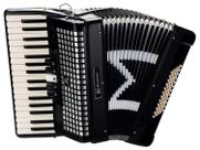 Acordeon Michael ACM6005 SPB Acústico 60 Baixos Preto Sólido