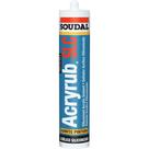 Acryrub Silicone a Base de Água Branco 500 gramas - 128395 - SOUDAL BRASIL