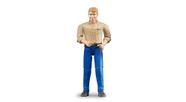 Action Figure Bruder Man Light Skin Blue Jeans, escala 1:16