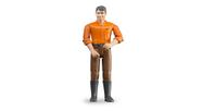 Action Figure Bruder Man Light Skin Brown Jeans, escala 1:16
