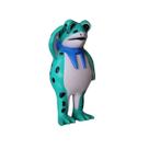 Action Figure Frog, traje inflável, PVC verde, 19,5 cm