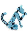 Action Figure T13 Action Cat Robot impresso em 3D em azul