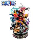 Action Figure Trio de Capitães: Luffy, Law e Kid - 20cm - Figura de Ação de One Piece - Colecionador