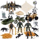 Action Figures Play Set: Homens do Exército dos EUA com armas militares