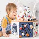 Activity Cube EverEarth Wooden com labirinto de miçangas para crianças de 1 a 3 anos