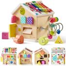 Activity Cube Tiny Land 9 em 1, Montessori de madeira, com mais de 1 ano Activity Cube Tiny Land 9 em 1, Montessori de madeira, com mais de 1 ano