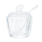 Açucareiro 11 cm de vidro transparente com colher Butterfly Wolff - 29273