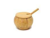 Açucareiro Bambu com Colher 8x6,5cm