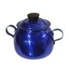 Açucareiro Bojudo Em Aluminio Cor Azul