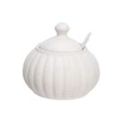 Açucareiro ceramica bella branco com colher 250ml hauskraft
