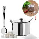 Açucareiro Com Colher Inox 220ml