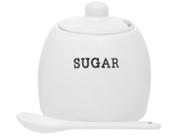 Açucareiro Cremona De Cerâmica Com Colher Porta Açúcar 380ml Açucareiro Cremona De Cerâmica Com Colher Porta Açúcar 380ml