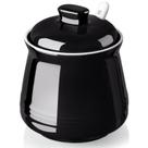 Açucareiro DAYYET Ceramic 350mL com tampa e colher preta
