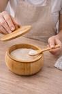 Açucareiro de bambu com colher