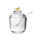 Açucareiro De Cristal Bird Dourado Colherzinha Café Da Manhã Açucareiro De Cristal Bird Dourado Colherzinha Café Da Manhã