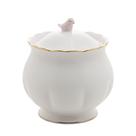Açucareiro de Porcelana Birds Pássaro Rosa 300ml Açucareiro de Porcelana Birds Pássaro Rosa 300ml
