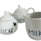 Açucareiro de Porcelana Bolinha Sugar Coração