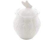 Açucareiro de Porcelana Butterfly Flowers Borboletas 13cm Lyor