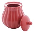 Açucareiro de porcelana petala vermelho matt - 10,5 x 8,5cm