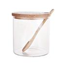 Açucareiro De Vidro Boro Com Colher E Tampa De Bambu Dynasty