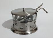 Açucareiro De Vidro E Inox 250 Ml Linha Prime - Abelhinha Presentes