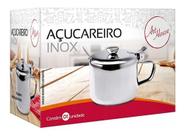 Açucareiro Em Aço Inox Com Colher 6 Cm 200ml