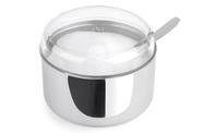 Açucareiro em inox com colher Tampa Transparente Forma 350g Açucareiro em inox com colher Tampa Transparente Forma 350g