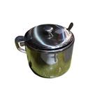 Açucareiro Inox 420ml com Colher e Base em Vidro