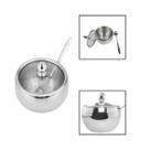 Acucareiro Inox C/ Colher e Tampa de Vidro 250ml