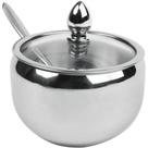 Açucareiro Inox com Colher Tampa de Vidro N244585-2 - Quanhe
