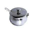 Açucareiro Inox Luxo de Mesa Com Colher e Tampa Para Sua Cozinha Cantinho do Café 217g Kehome