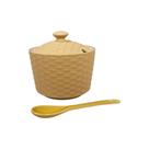 Açucareiro Porcelana 290ml Com Colher Clássico Café Da Manhã