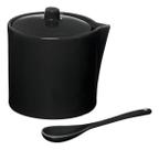 Açucareiro Porcelana com Colher 300ml Decorativo Manhattan Hauskraft Etilux