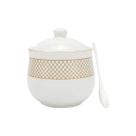 Açucareiro porcelana regal borda dourada 300ml hauskraft