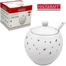 Açucareiro Porta Condimento Porcelana c/ Colher 350ml