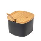 Açucareiro Pote Antiformiga Com Colher Tampa Bamboo Porta Açucar Elegante Mesa Posta Cozinha OU Lume 450g Açucareiro Pote Antiformiga Com Colher Tampa Bamboo Porta Açucar Elegante Mesa Posta Cozinha OU Lume 450g