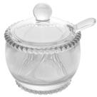 Açucareiro Wolff Pearl de Cristal com Colher 200ml Porta Açúcar de Mesa Posta Refinada
