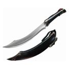 Adaga Facão Espada Medieval Estilo Senhor Dos Anéis Élfica Em Metal Decorativa 42,5 cm
