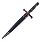 Adaga Medieval Templária Cruzadas Haste em Aço Ornamento Decorativo Brinquedo Cosplay Coleção