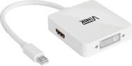 Adaptador 3 em 1 Mini Displayport para DVI/HDMI/DISPLAYPORT MDP-3IN Adaptador 3 em 1 Mini Displayport para DVI/HDMI/DISPLAYPORT MDP-3IN