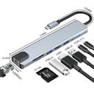 Adaptador 8 em 1 Type-C para Hdtv/SD/Tf+usb3.0+Usb/C+PD+Lan - Peining