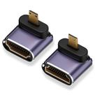 Adaptador AreMe 8K Micro HDMI para HDMI de ângulo reto de 90 (pacote com 2) Adaptador AreMe 8K Micro HDMI para HDMI de ângulo reto de 90 (pacote com 2)
