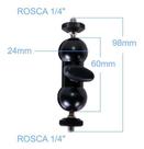 Adaptador Ballhead Duplo Magic Arm Rosca 1/4 Polegada Duplo
