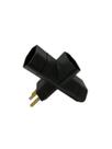Adaptador Benjamim 2P + T 10A 3 Conexões Preto MarGirius