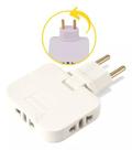 Adaptador Benjamin T Articulado Pino Plug 3 Saída 10a Tomada Bivolt
