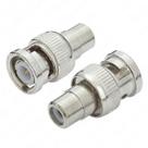 Adaptador bnc niquel - bnc macho para rca femea - metalico Adaptador bnc niquel - bnc macho para rca femea - metalico