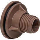 Adaptador C/Flange Pvc Shiva 1 Marrom - Kit C/10 Unidades Adaptador C/Flange Pvc Shiva 1 Marrom - Kit C/10 Unidades
