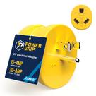 Adaptador Camco PowerGrip Camper/RV 15A macho para 30A fêmea Adaptador Camco PowerGrip Camper/RV 15A macho para 30A fêmea