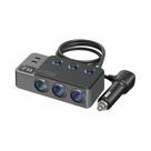 Adaptador Carregador Veicular 9 Em 1 228W PD Com 3 Tomadas Divisor De Acendedor De Cigarros